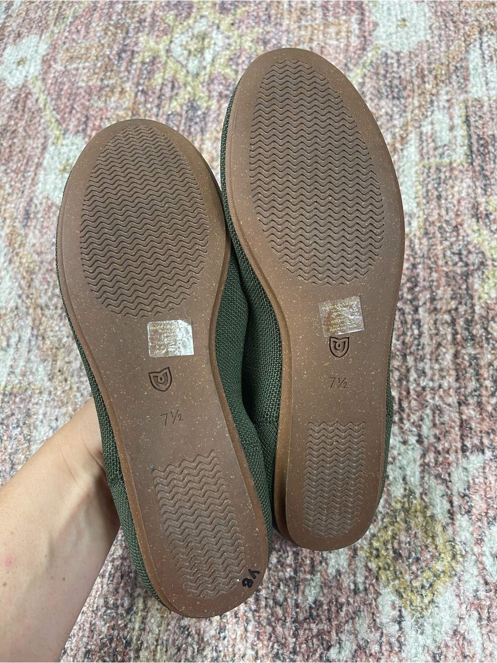 Rothy’s The Loafer Olive Green Knit Flat Loafers Size 7.5 - Picture 4 of 5